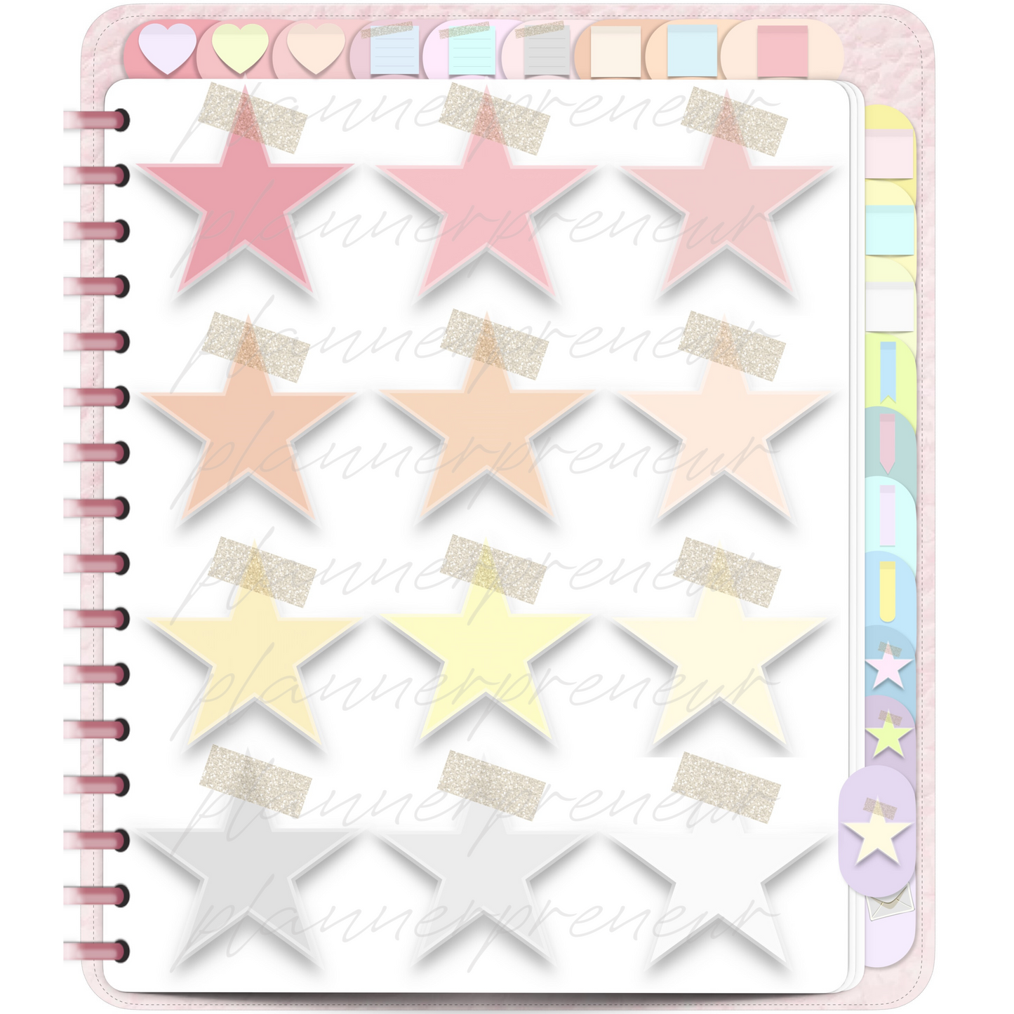 The Pastel Sticker Book Edit: 324 Digital Planner Stickers