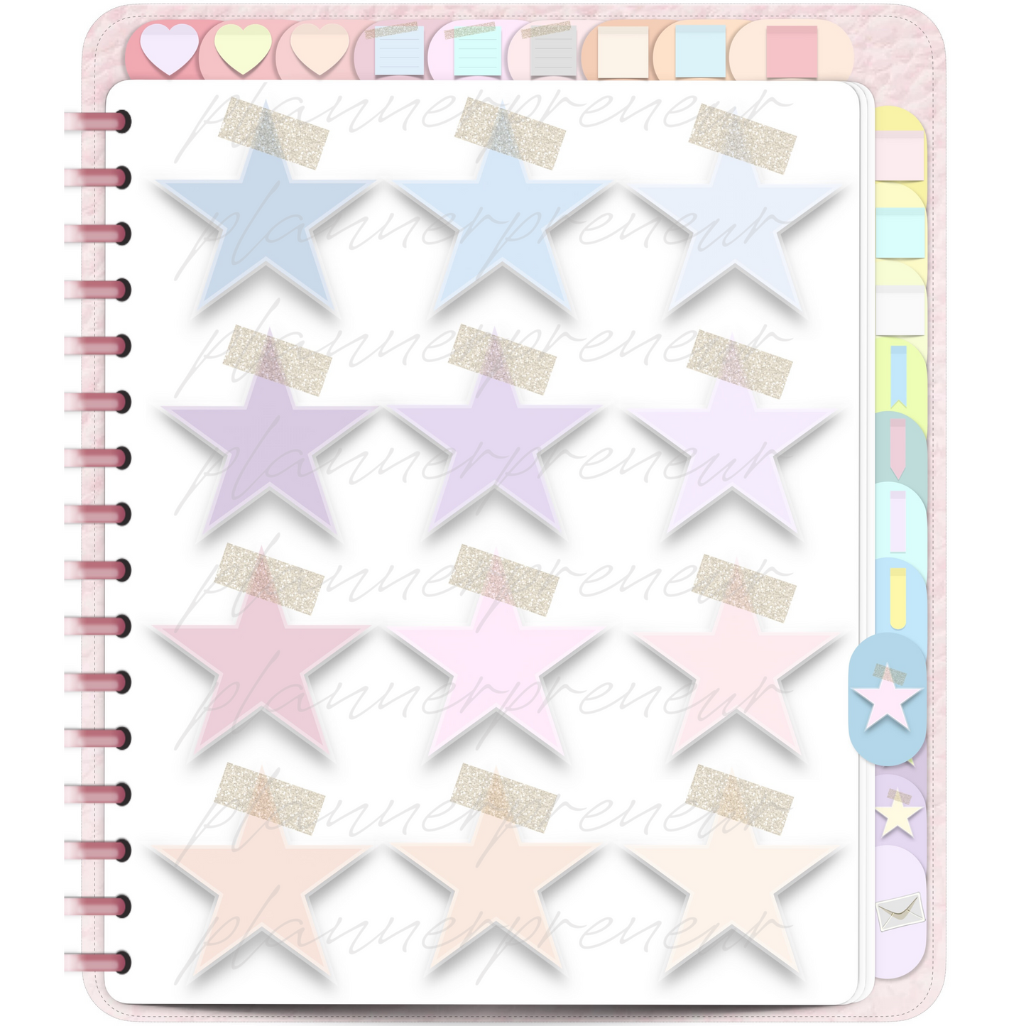 The Pastel Sticker Book Edit: 324 Digital Planner Stickers