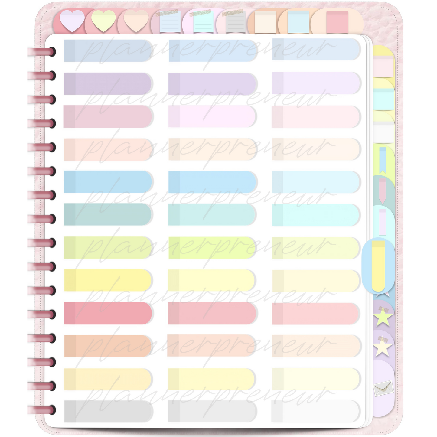 The Pastel Sticker Book Edit: 324 Digital Planner Stickers