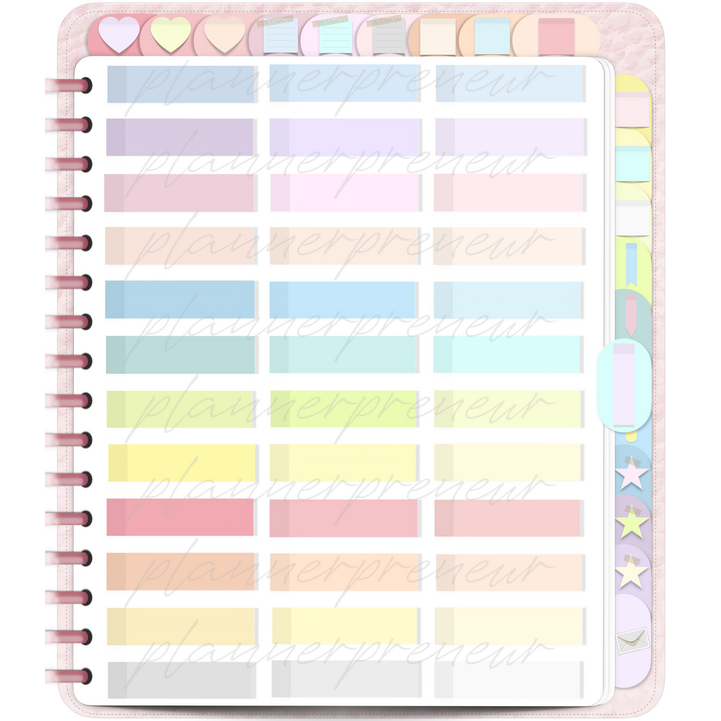 The Pastel Sticker Book Edit: 324 Digital Planner Stickers