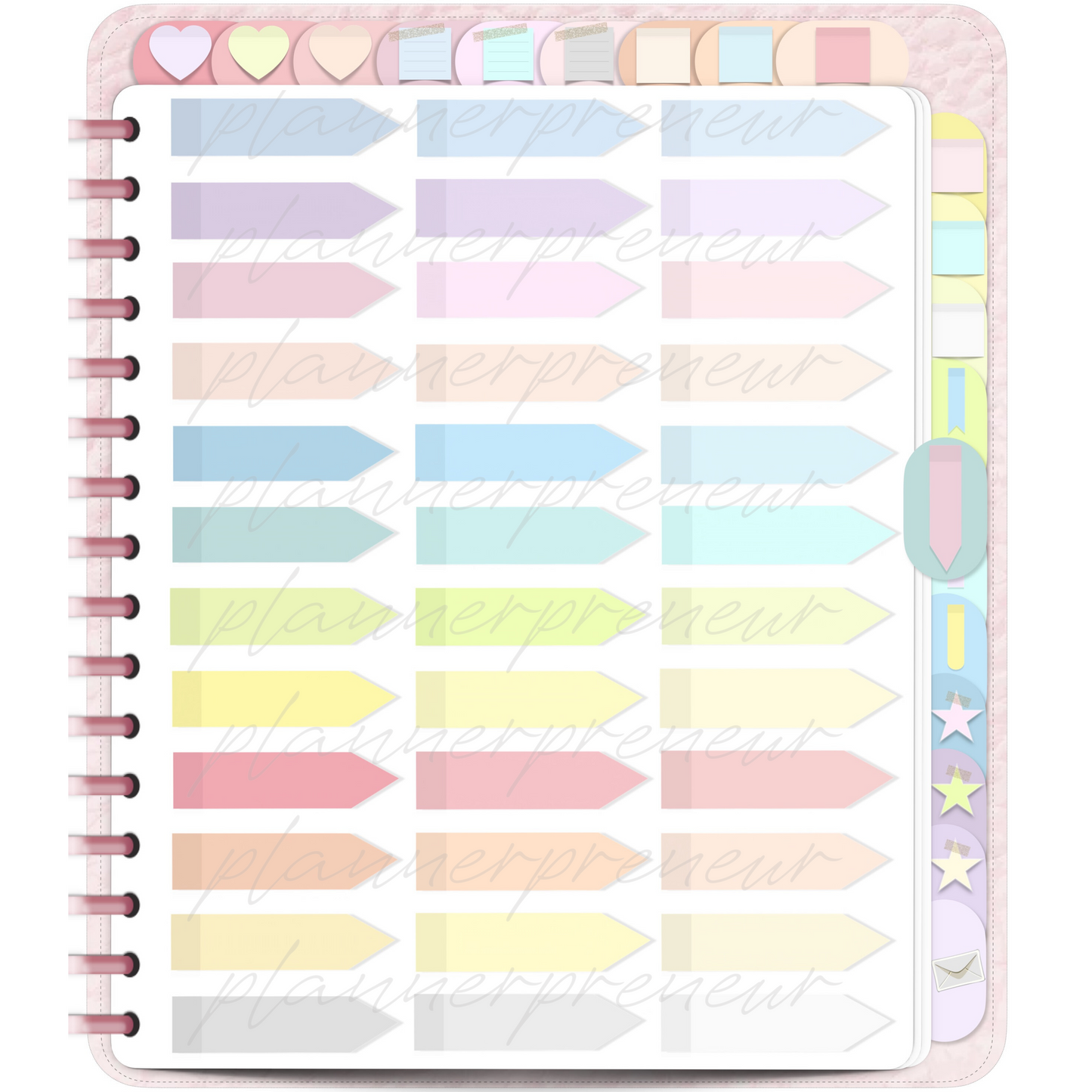The Pastel Sticker Book Edit: 324 Digital Planner Stickers