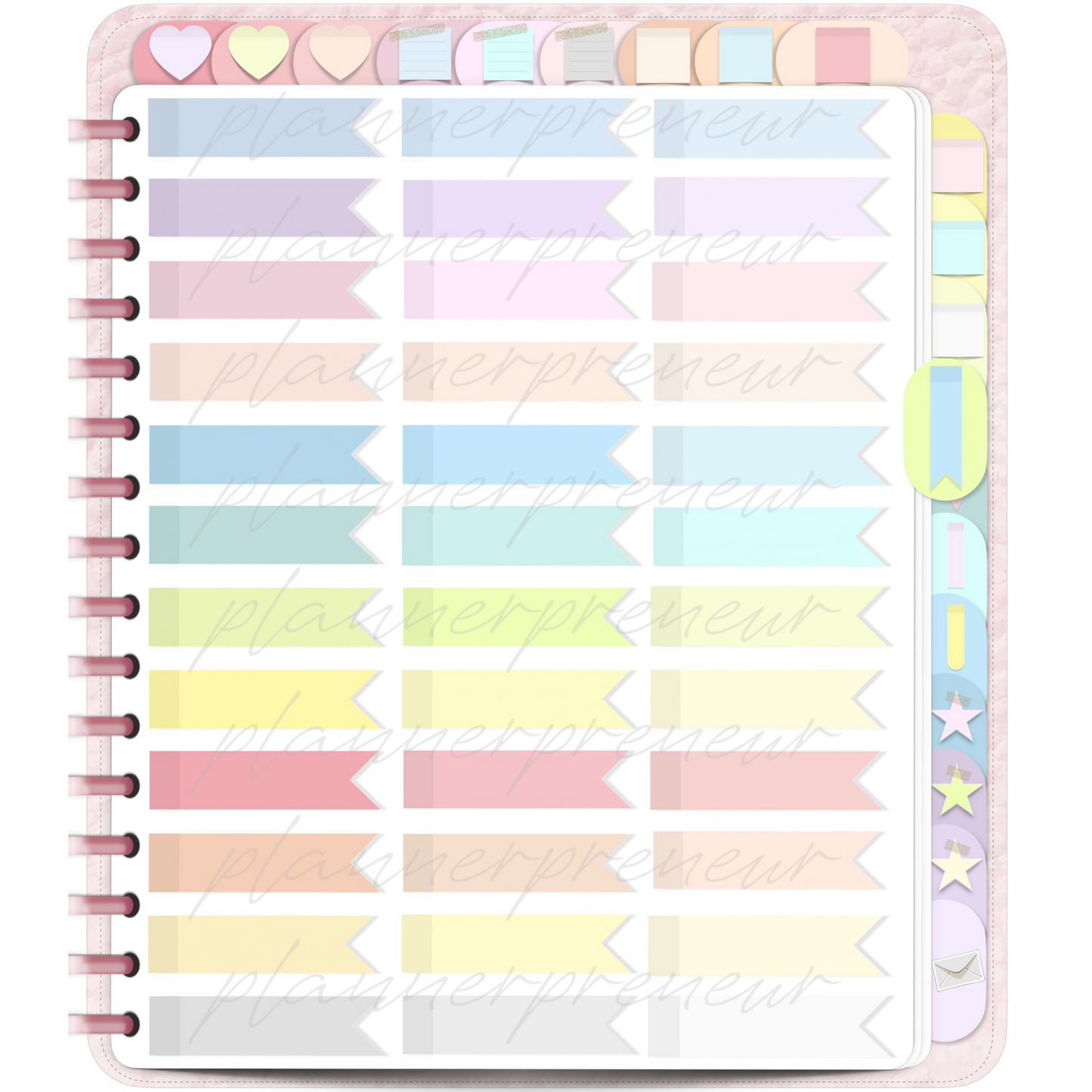The Pastel Sticker Book Edit: 324 Digital Planner Stickers