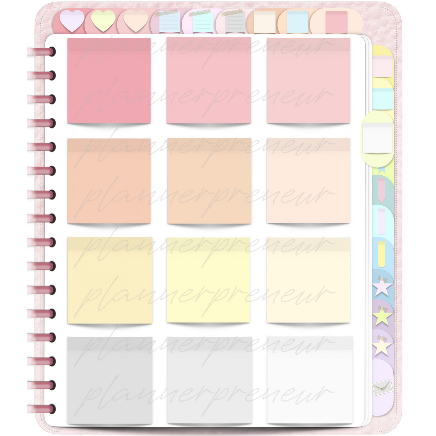 The Pastel Sticker Book Edit: 324 Digital Planner Stickers