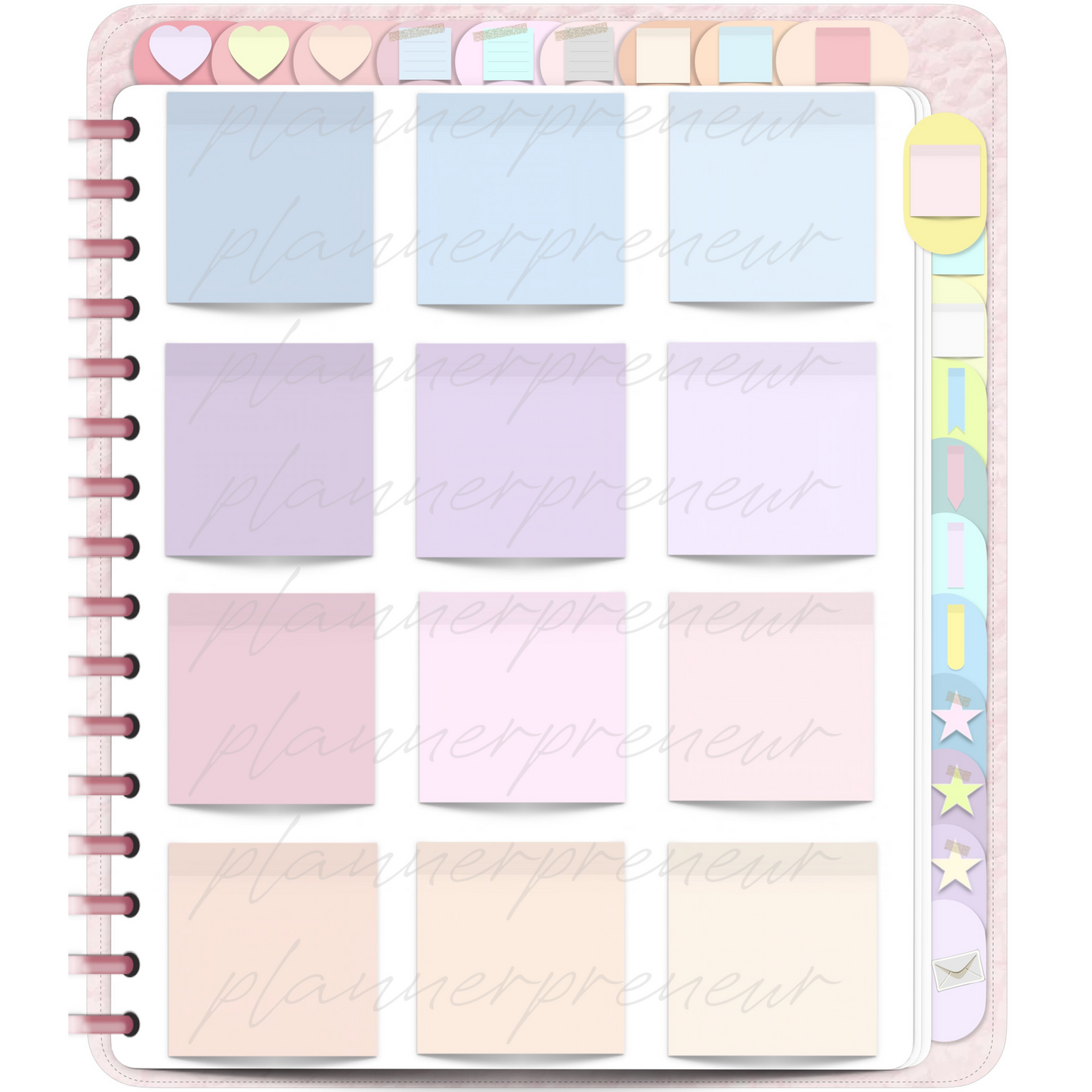 The Pastel Sticker Book Edit: 324 Digital Planner Stickers