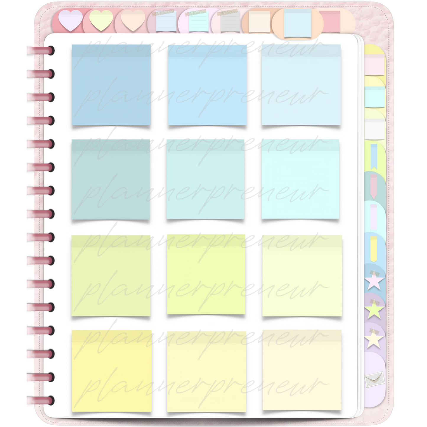 The Pastel Sticker Book Edit: 324 Digital Planner Stickers