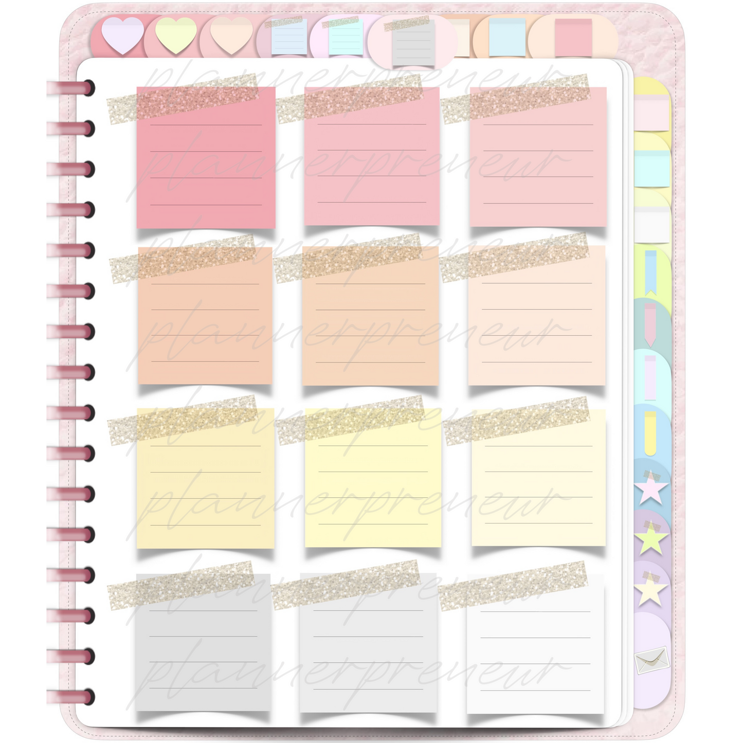 The Pastel Sticker Book Edit: 324 Digital Planner Stickers
