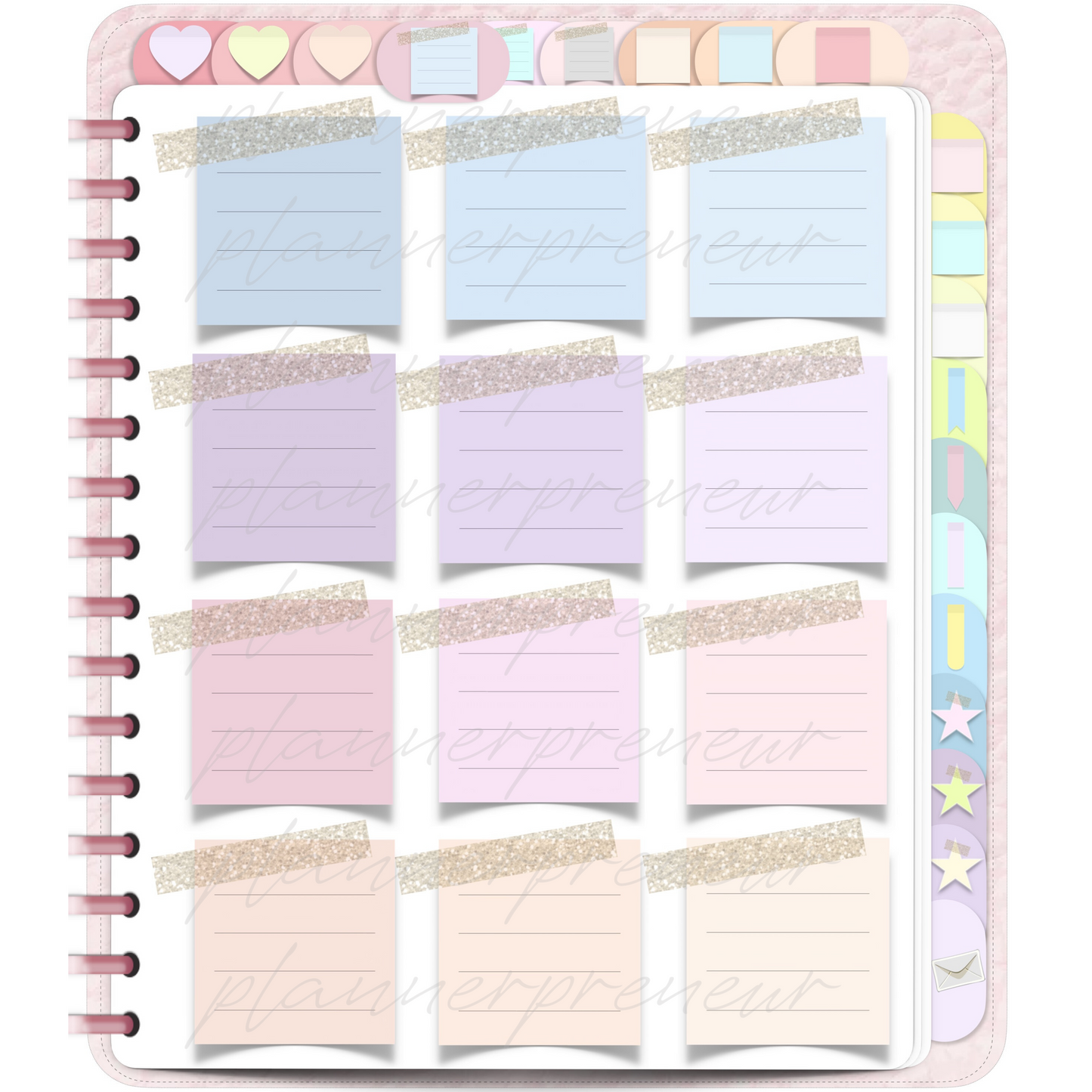 The Pastel Sticker Book Edit: 324 Digital Planner Stickers