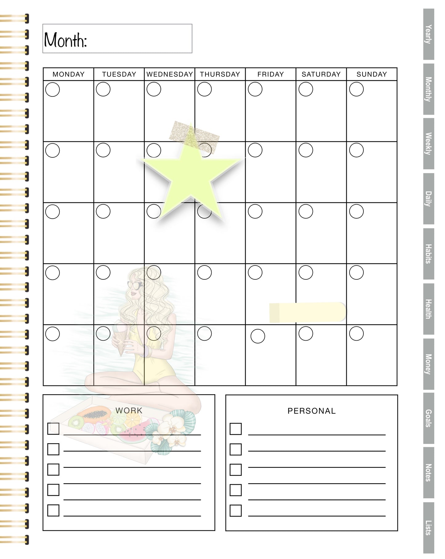 The Tab Edit: 144 Aesthetic Digital Planner Stickers