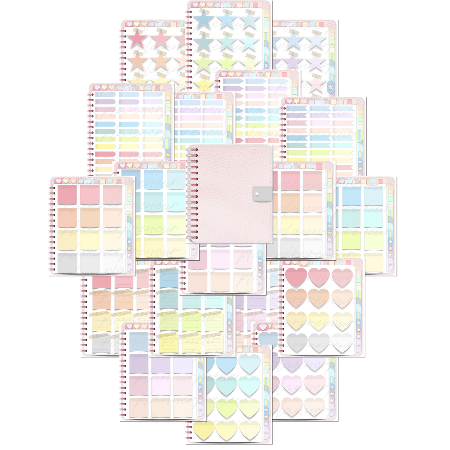 The Pastel Sticker Book Edit: 324 Digital Planner Stickers